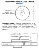 Bobrick DuraLine Phenolic Partitions Occupancy Indicator Latch - 1002612