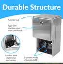 Bobrick B-2888 Commercial Toilet Paper Dispenser, Surface-Mounted, Stainless Steel w/ Satin Finish