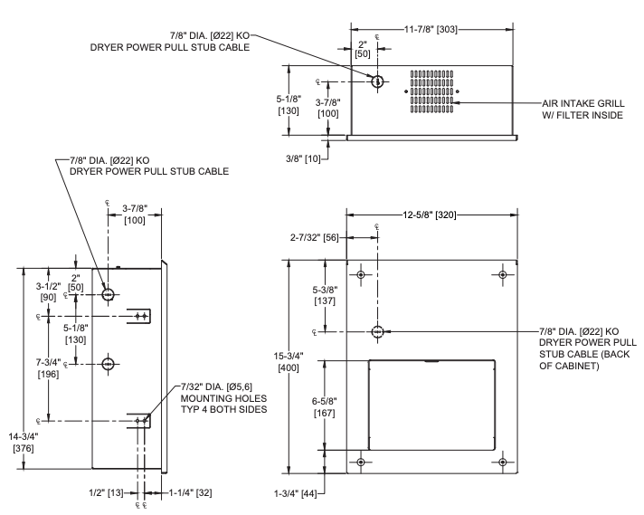 ASI 0198-MH-1 Automatic Hand Dryer, 115-120V Volt, Recessed-Mounted, Stainless Steel