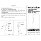 Bradley 6322-00 Commercial Liquid Soap Dispenser, Countertop Mounted, Manual-Push, Stainless Steel - 2.5