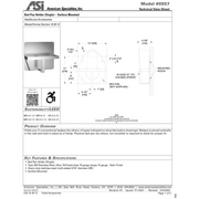 ASI 0557 Commercial Bed Pan Holder, 13-1/4