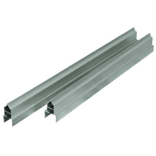 ASI Global 40-8460981 - Toilet Partition Headrail For Solid Plastic-98", Aluminum, Includes 40-8448100 HR Mounting Kit Bathroom Stall Hardware - Headrail
