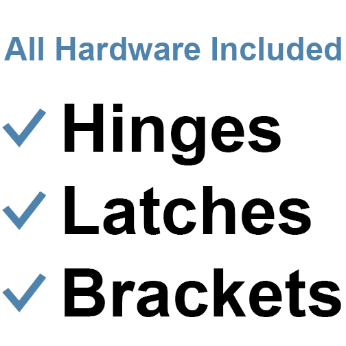 Hadrian (Stainless Steel) Stall Door (26" x 58") Includes 601005 Chrome In-Swing Hardware Kit - 510026-900