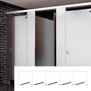 ASI Global Toilet Partition (Stainless Steel) 5 In Corner (180"W x 61 1/4"D) IC53660-SS-Global