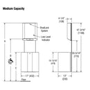 Bradley Elvari Series Towel/Waste Combination Unit - Surface Mounted, 14 GAL - 2B5-110000-BR, Brushed Brass