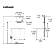 Bradley Elvari Series Towel/Waste Combination Unit - Surface Mounted, 10 GAL - 2B5-113400