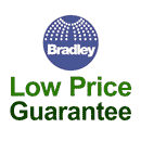 Bradley 8B1-2012400-BR Grab Bar Oval Peened Grip 24. Brushed Brass Electrocoat