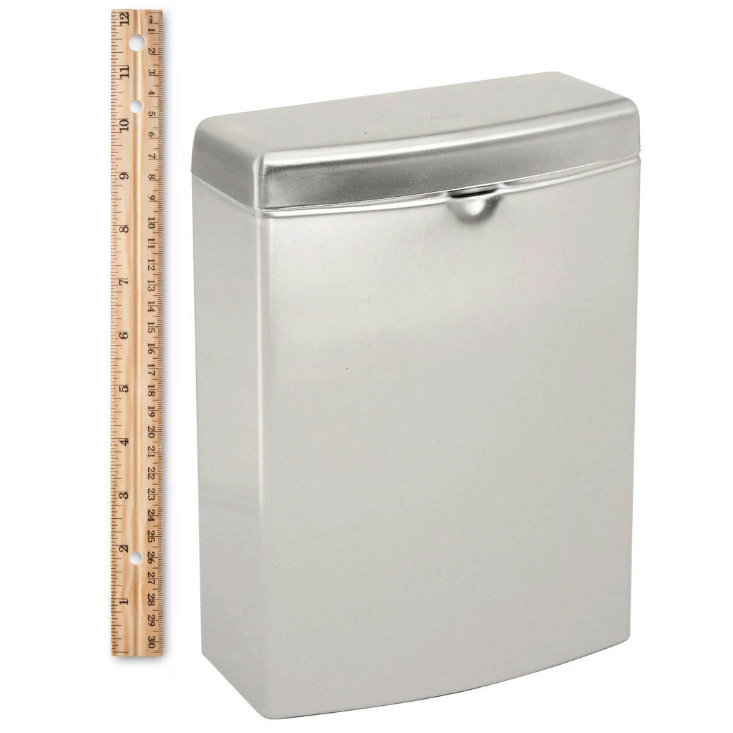 ASI 20852 Commercial Restroom Sanitary Napkin Disposal, Roval-Surface-Mounted, Stainless Steel