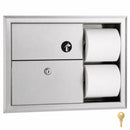 Bobrick B-3094 Combination Commercial Sanitary Napkin Disposal and Toilet Paper Dispenser, Recessed-Mounted, Stainless Steel