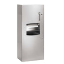 Bradley 2277-10 Commercial Paper Towel Dispenser/Waste Receptacle, Semi-Recessed-Mounted, Stainless Steel