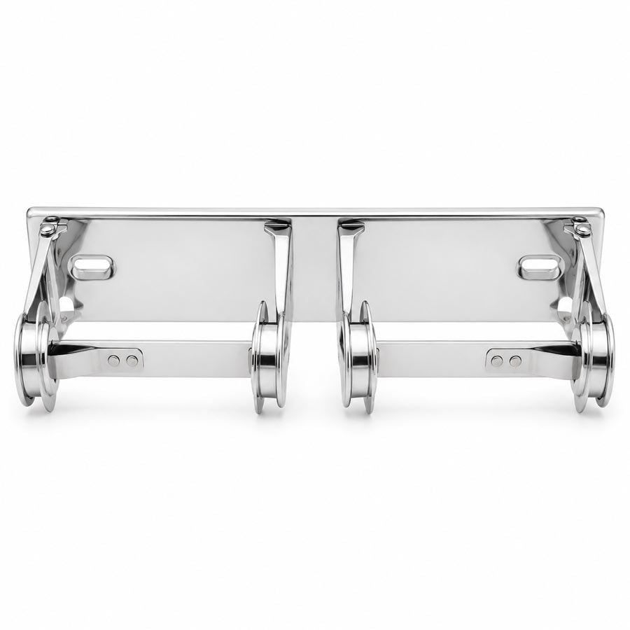 Bradley 5224-00 Commercial Double Roll Toilet Paper Dispenser, Surface-Mounted, Metal