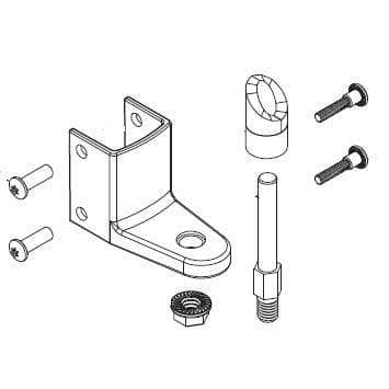 Bradley HDWT-T110 Toilet Partition Bottom Hinge Kit for use with Bradley 1" Panels