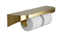 Bradley 5B2-110089-BR Elvari Toilet Tissue Dispenser- With Shelf. Brushed Brass Electrocoat