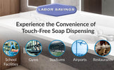 Bobrick B-824 Commercial (Liquid) Soap Dispenser, Countertop Mounted, Touch-Free, Plastic - 6.75