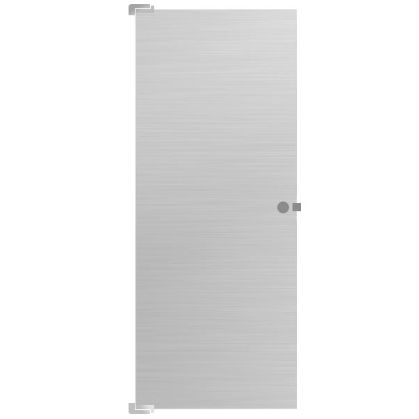 Hadrian Restroom Stall Door, Stainless Steel, 34" x 58", Includes 601025 Chrome B/F Out-Swing Hardware Kit - 510034-900