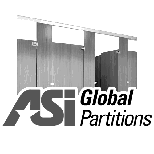 Global Toilet Partition, 3 Between Wall Compartments, Stainless Steel, 108