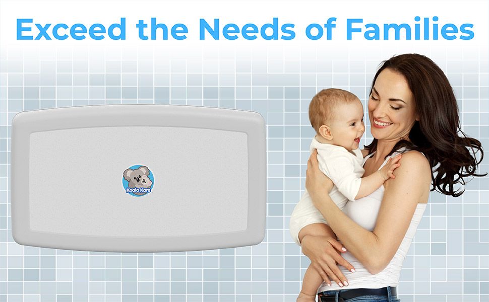 Koala Kare KB300-05 Horizontal Baby Changing Station, Surface-Mounted, White Granite (Formerly KB200-05)
