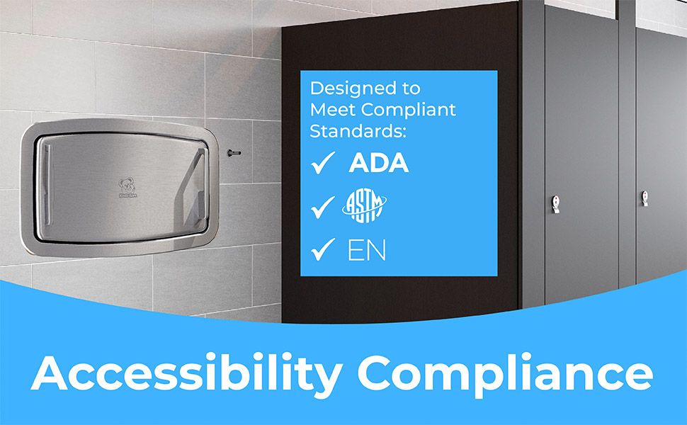 Koala Kare KB310-SSRE Horizontal Stainless Steel Recessed-Mounted Baby Changing Station