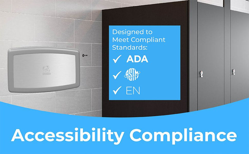 Koala Kare KB200-01SS (Now KB300-01SS) Horizontal Baby Changing Station, Wall-Mounted, Grey with SS Veneer, Updated Part Number: KB300-01SS