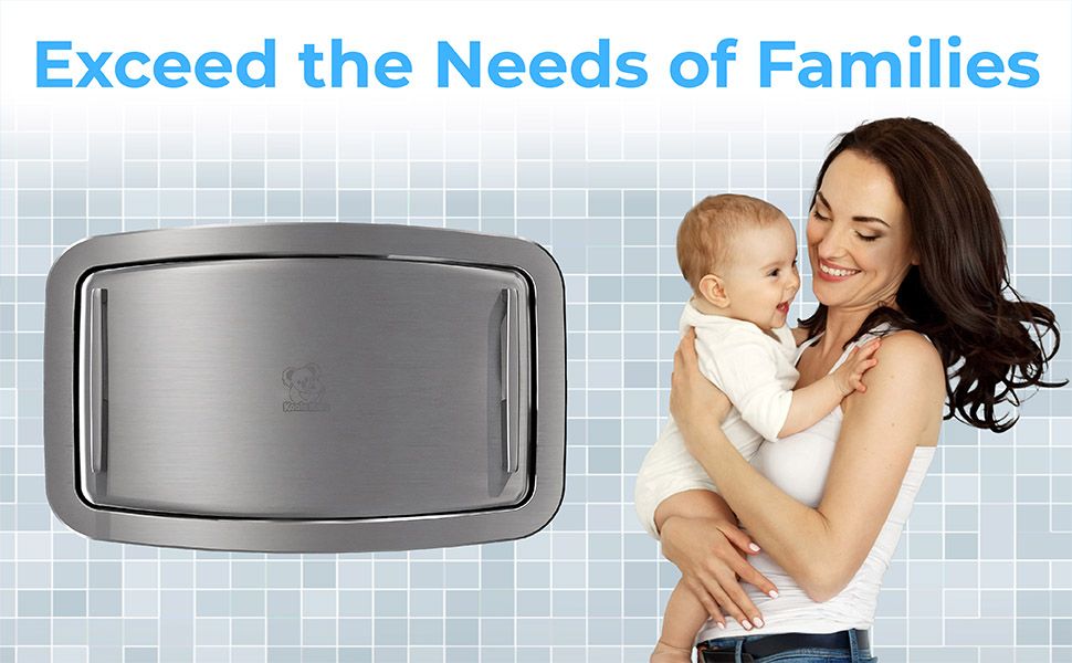 Koala Kare KB310-SSRE Horizontal Stainless Steel Recessed-Mounted Baby Changing Station