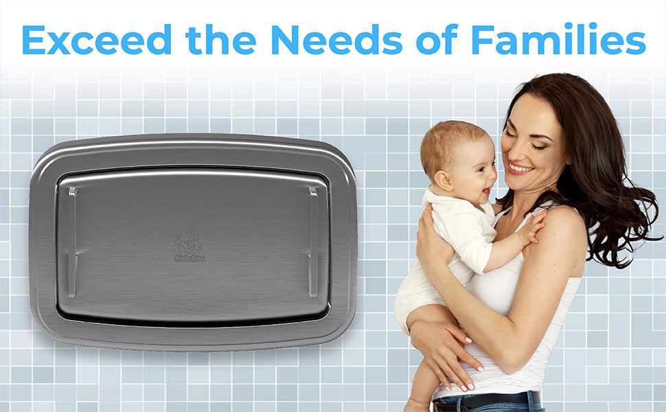 Koala Kare KB310-SSWM Horizontal Stainless Steel Surface-Mounted Baby Changing Station