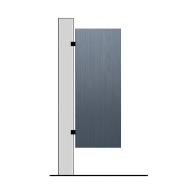 Urinal Partition Divider 18" x 48" (Powder Coated)