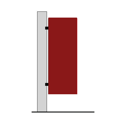Bradley Urinal Privacy Screen, Metal, 18"W x 42"H, Quick Ship, Greenguard - T472-18C