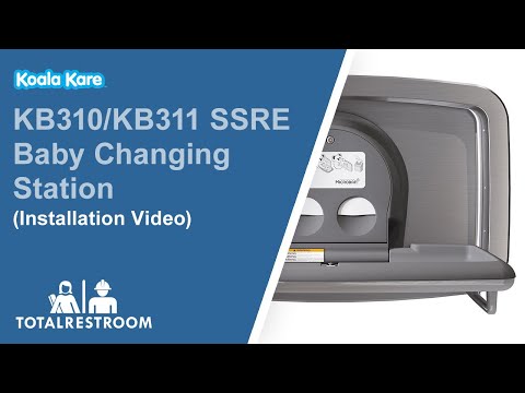 Bobrick KB310-SSRE-MBLK Horizontal Recessed SS BCS Matte Black Baby Changer
