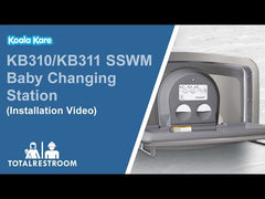 Koala Kare KB310-SSWM-MBLK Horizontal Surface-Mounted Matte Black Stainless Steel Baby Changing Station