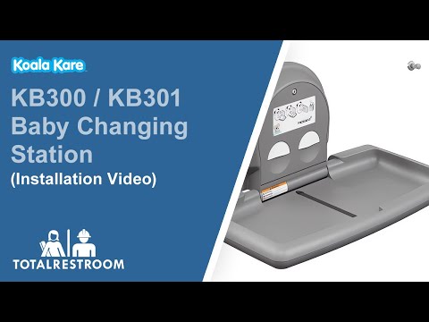 Koala Kare KB200-01 Horizontal Baby Changing Station, Wall-Mounted, Grey, Updated Part Number: KB300-01