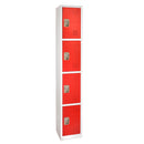 Alpine ADI629-204-RED 72" 4-Tier Locker, Red