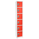 Alpine ADI629-206-RED 72" 6-Tier Locker, Red
