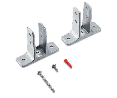 ASI Global 40-8271480 - Urinal Screen Hardware Kit, Stainless Steel Stirrup Style. for use with Phenolic Panels Bathroom Stall Hardware - Urinal Screen Brackets