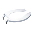 Toto Elongated Open Front Commercial Toilet Seat without Lid, Cotton White - SC534