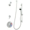 Zurn Z7301-SS-MT-DV-2P-HW Temp-Gard III Shower Valve w/ Fixed and Handheld Shower Heads, Slide Bar, Hose, 2-Way Diverter, NPT Connections
