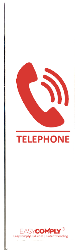 Easy Comply Vertical Extension - "Telephone" Lettering - 12" Length, ECVE-12-TEL
