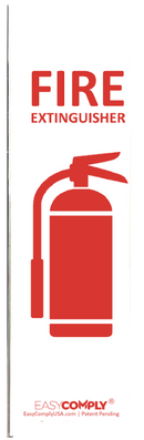 Easy Comply Vertical Extension - "Fire Extinguisher" Lettering - 12" Length, ECVE-12-FE