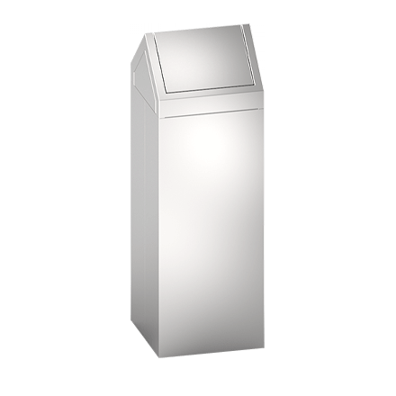 ASI 0839-T, Waste Receptacle w/Swing Top (19 gal.), Free Stand 37-1/4" Height Including Top