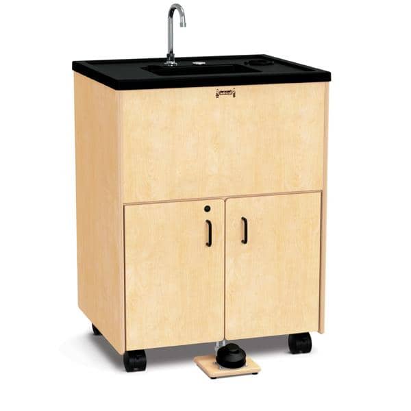 Jonti-Craft 1386JC, 38" Adult Height Portable Handwashing Sink, Foot Pump Activation, Non-Heated (No Electricity Required)