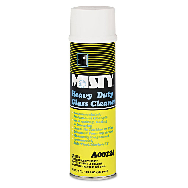 Misty Heavy-Duty Glass Cleaner, Citrus, 20Oz Aerosol, 12/Carton - AMR1001482 - TotalRestroom.com