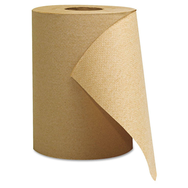 GEN Hardwound Roll Towels, Natural, 8" X 350Ft, 12 Rolls/Carton - GEN1805 - TotalRestroom.com