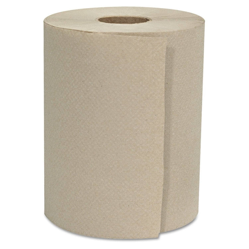 GEN Hardwound Roll Towels, 1-Ply, Natural, 8" X 600 Ft, 12 Rolls/Carton - GENHWTKRFT - TotalRestroom.com