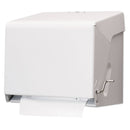 San Jamar Crank Roll Towel Dispenser, White, Steel, 10 1/2 X 11 X 8 1/2 - SJMT800WH - TotalRestroom.com