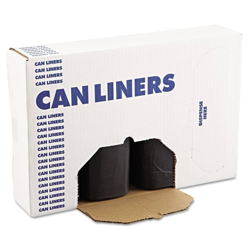 Boardwalk Low Density Repro Can Liners, 60 Gal, 1.2 Mil, 38" X 58", Black, 100/Carton - BWK519 - TotalRestroom.com