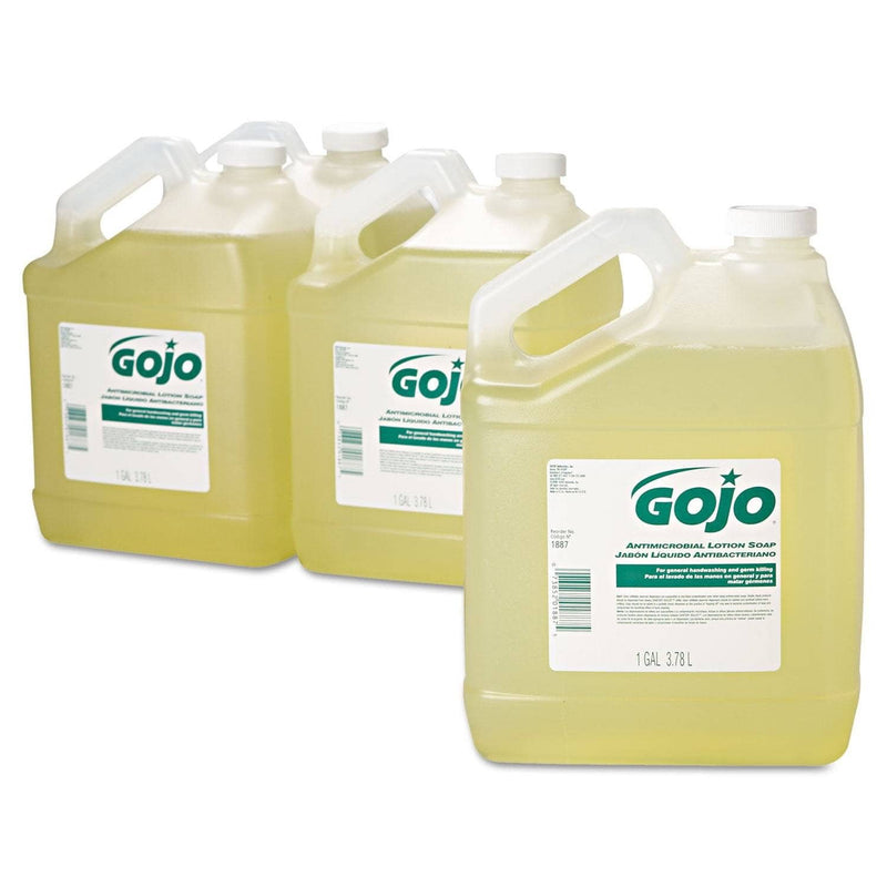 Gojo Gold Gojo Antimicrobial Lotion Soap, 1 Gal, 4/Carton - GOJ188704 ...