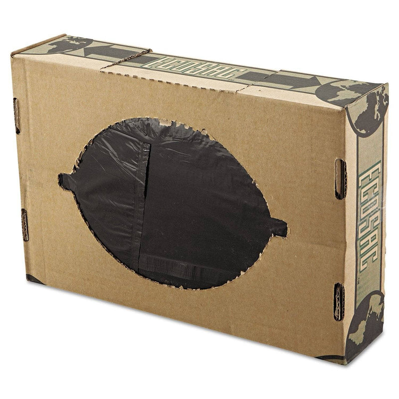 FlexSol Low Density Economy Ecosac, 60 Gal, 1.54 Mil, 38" X 60", Black, 100/Carton - ESXECO60XH - TotalRestroom.com