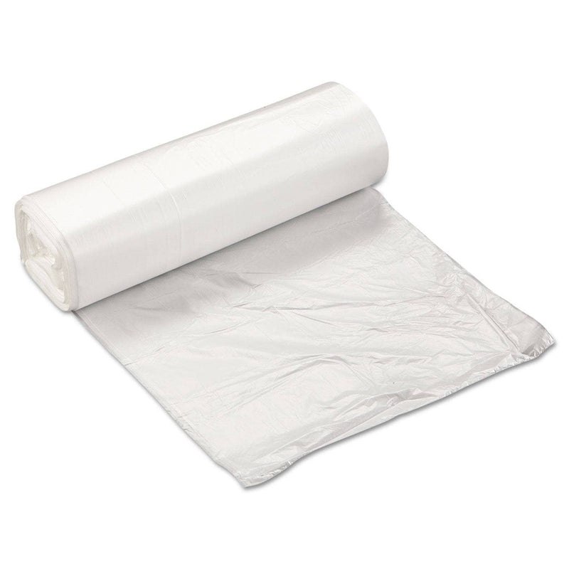 Interplast High-Density Commercial Can Liners, 10 Gal, 6 Microns, 24" X 24", Natural, 1,000/Carton - IBSEC242406N - TotalRestroom.com