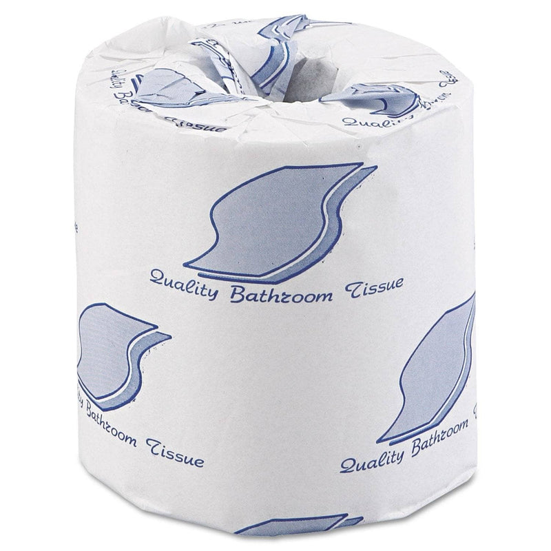 GEN Bath Tissue, Wrapped, Septic Safe, 2-Ply, White, 500 Sheets/Roll, 96 Rolls/Carton - GEN238 - TotalRestroom.com