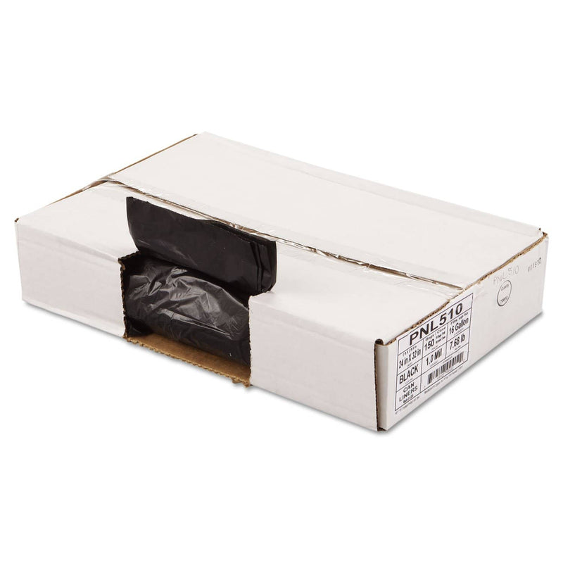 Penny Lane Linear Low Density Can Liners, 16 Gal, 1 Mil, 24" X 32", Black, 150/Carton - PNL510 - TotalRestroom.com