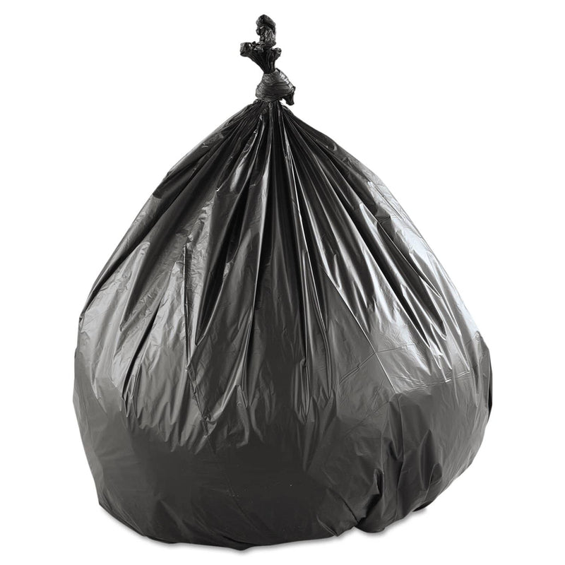 Interplast High-Density Interleaved Commercial Can Liners, 45 Gal, 22 Microns, 40" X 48", Black, 150/Carton - IBSS404822K - TotalRestroom.com